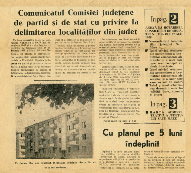 JUDEŢUL SATU MARE  A ÎMPLINIT 45 DE ANI!