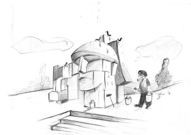 Castorel sinecuristul  se joacă de-a biciclistul