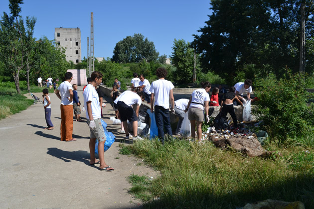 Asociaţia STEA a făcut curăţenie  pe strada Ostrovului