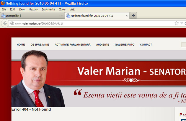 Senatorul Marian dă eroare