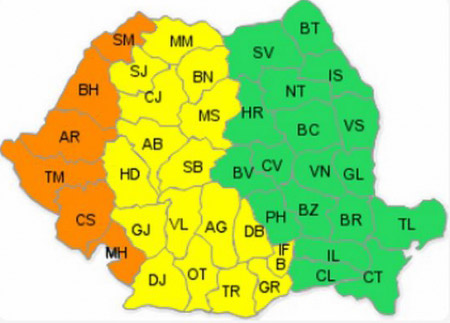Cod portocaliu de caniculă la Satu Mare