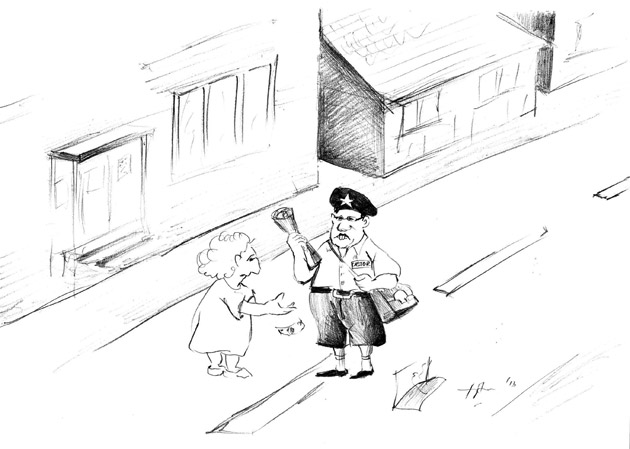 Castorică îşi împarte  singur mizeria