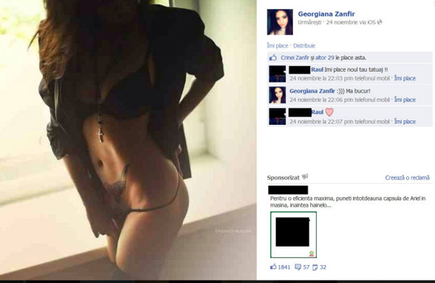 Daniela Crudu, detronata de verisoara ei! Si-a dat chiloteii jos pentru a-si arata tatuajul! IMAGINI FIERBINTI! Are doar 19 ani