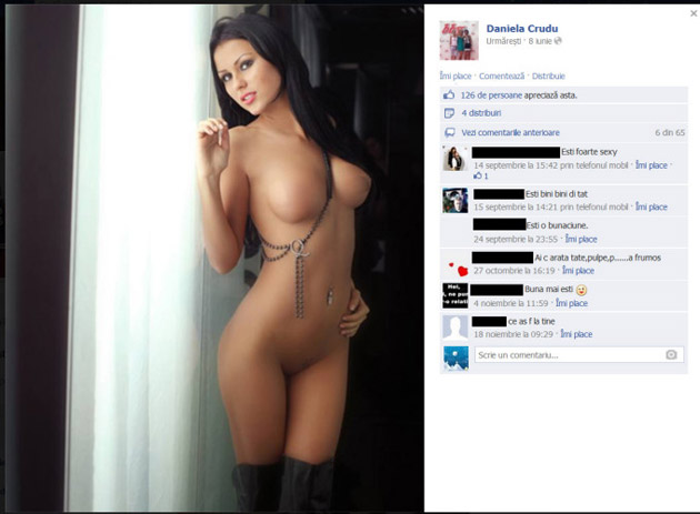 Cruduţa a postat pe internet poze nud