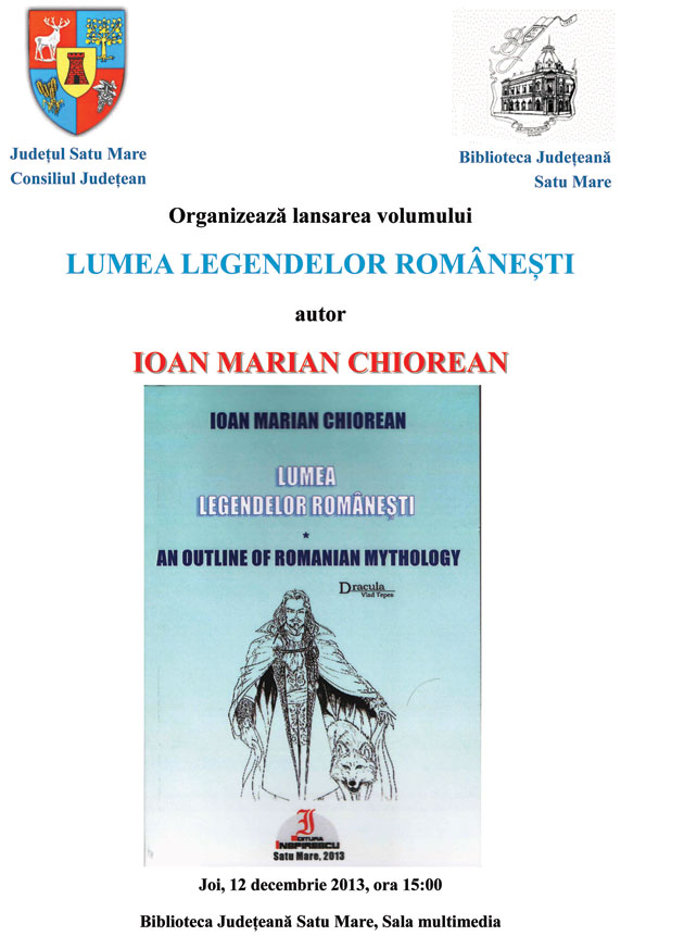 “Lumea legendelor româneşti”, lansată la Biblioteca Judeţeană