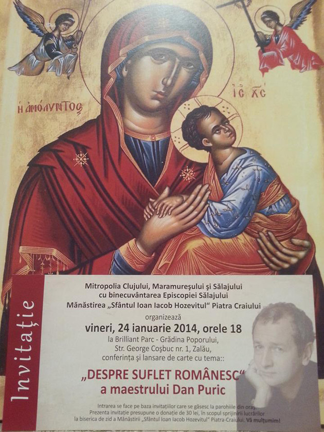 Cartea lui Dan Puric, lansată și la Zalău