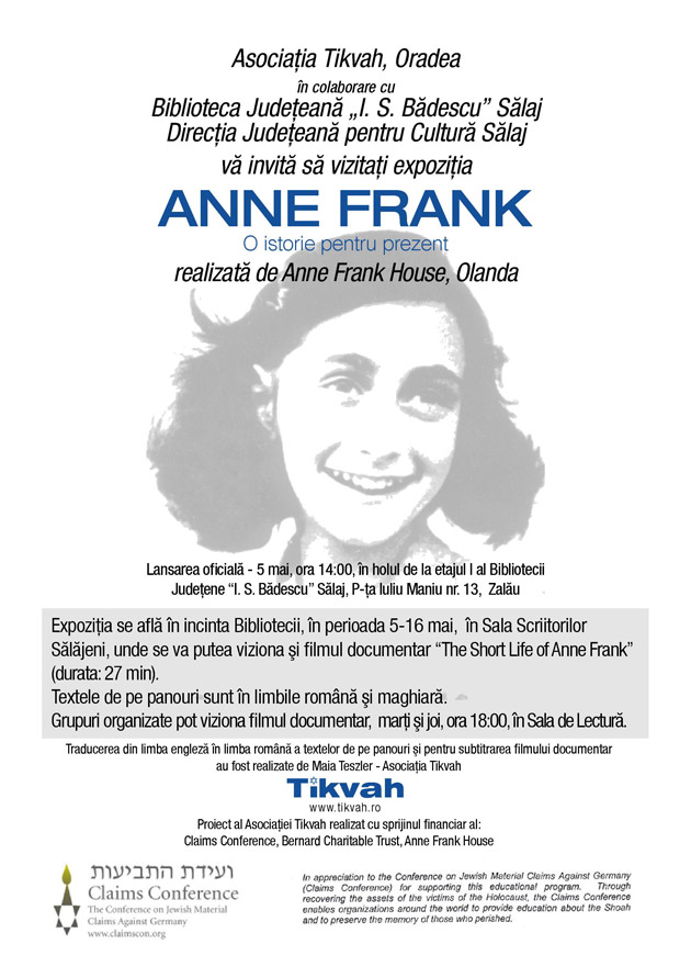 Expoziție și film despre Holocaust, la Zalău