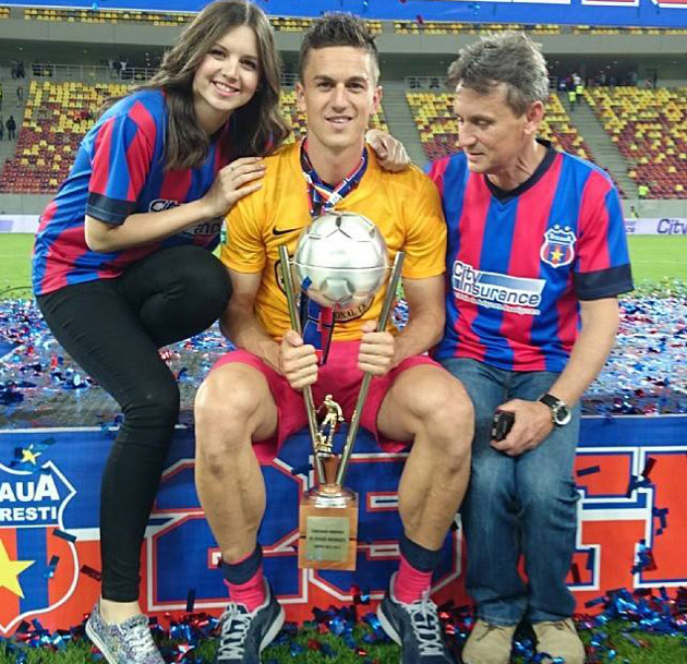 Florin Gardoş a sărbătorit cu familia pe Naţional Arena