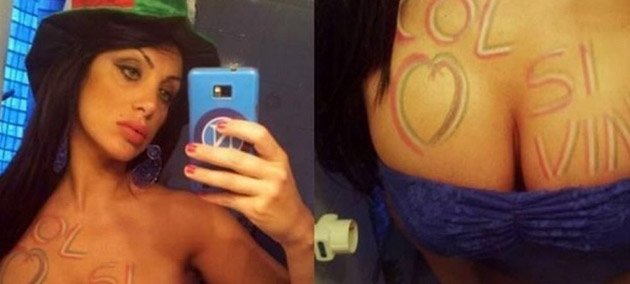 Ce si-a desenat pe piept una dintre cele mai cunoscute fane din Italia, inaintea meciului cu Costa Rica