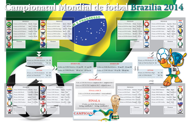 PROGRAMUL CM BRAZIL 2014, TELEVIZARI