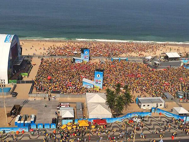 40.000 de suporteri au urmărit Brazilia pe Copacabana