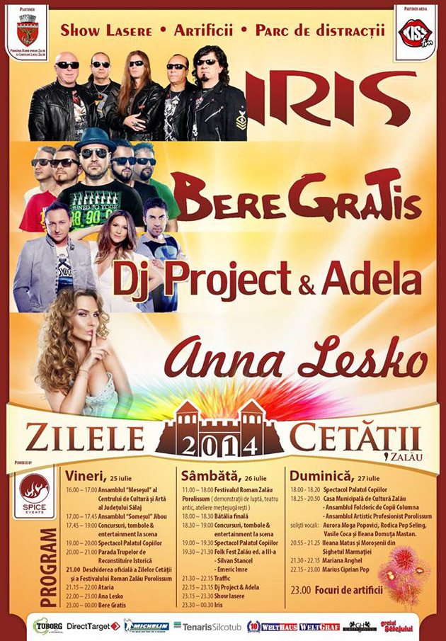 Iris, Bere Gratis, Anna Lesko, Dj Project & Adela cântă în acest weekend la Zalău!