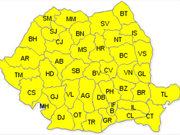 COD GALBEN DE CANICULĂ în toată ţara