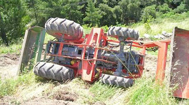 Tractorist rănit grav după ce s-a răsturnat în şanţ