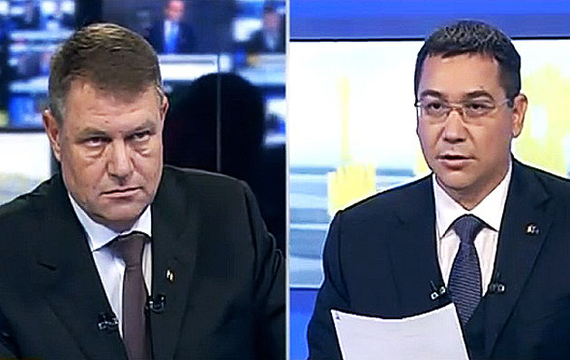Victor Ponta l-a dominat pe Iohannis atât la Realitatea TV, cât şi la B1 TV