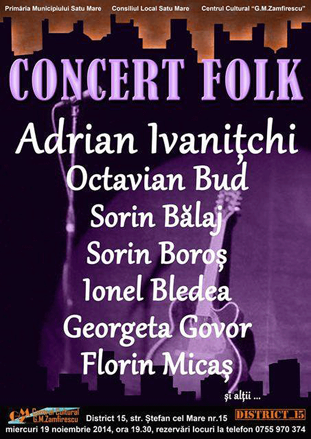 Concert folk la District 15