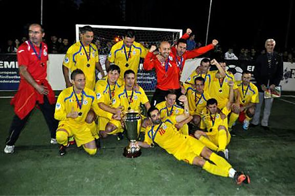 România a câștigat al cincilea său titlu european consecutiv la minifotbal