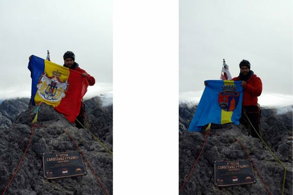 Doi alpiniști din Maramureș au escaladat vârful Carstensz Pyramid - 4.884 metri