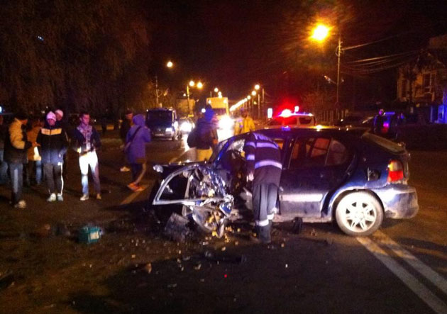 Trei maşini implicate într-un accident la Satu Mare