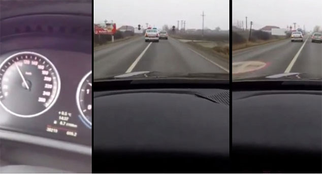 Polițist filmat în timp ce încalcă toate regulile de circulație!