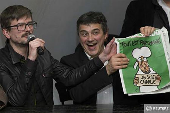 Primul număr al lui Charlie Hebdo după atentate, Franța în "război împotriva terorismului"