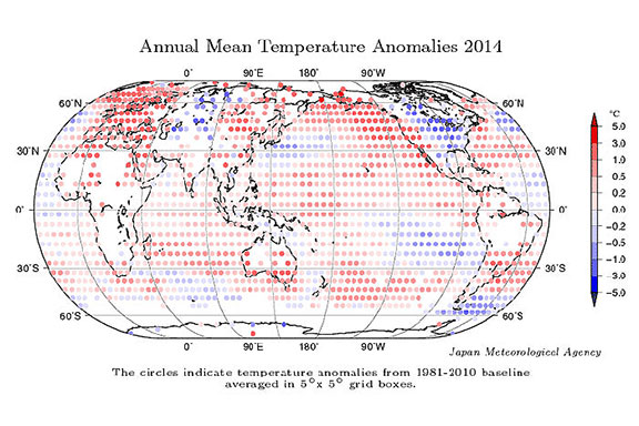 2014 a fost cel mai cald an de până acum