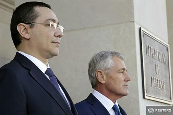 Ponta s-a întâlnit în SUA cu secretarul Apărării Chuck Hagel