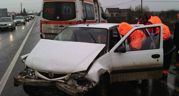 Accident produs de  o femeie băută la volan
