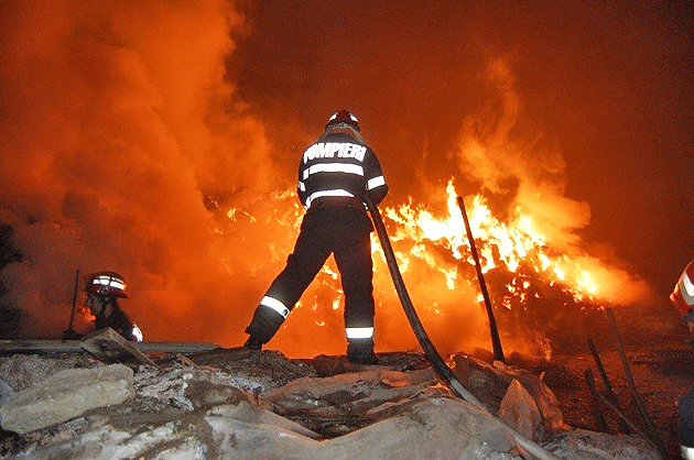 Incendiu de vegetaţie uscată lângă Negreşti Oaş