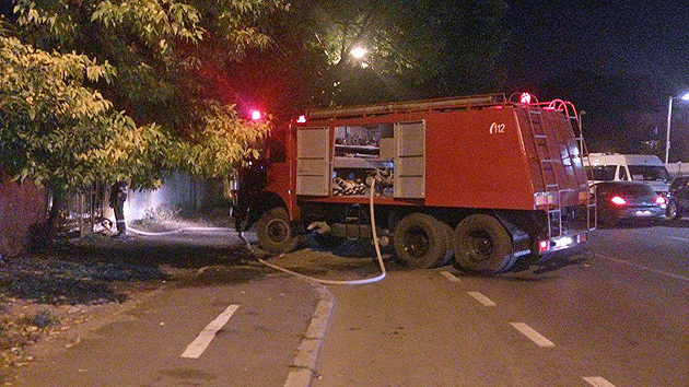 Abator cuprins de flăcări în Satu Mare