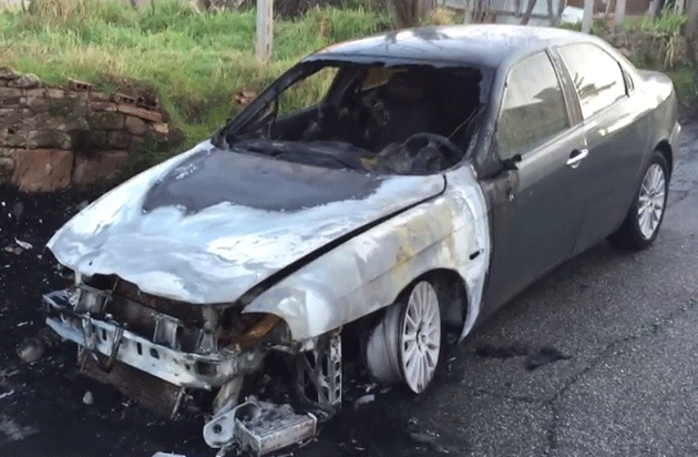 Cinci maşini din Satu Mare, făcute scrum la Roma