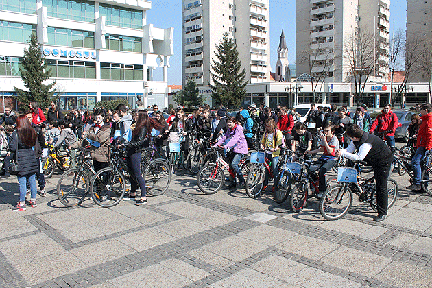 Marş ciclist antidrog la Satu Mare