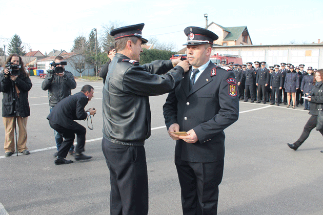 Pompierul erou, avansat în grad