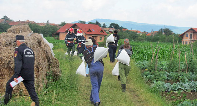 Simulare de inundaţii la Domăneşti, Căpleni şi Berveni