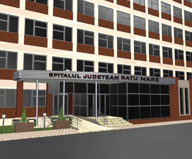 Intrare ultramodernă la Spitalul Judeţean