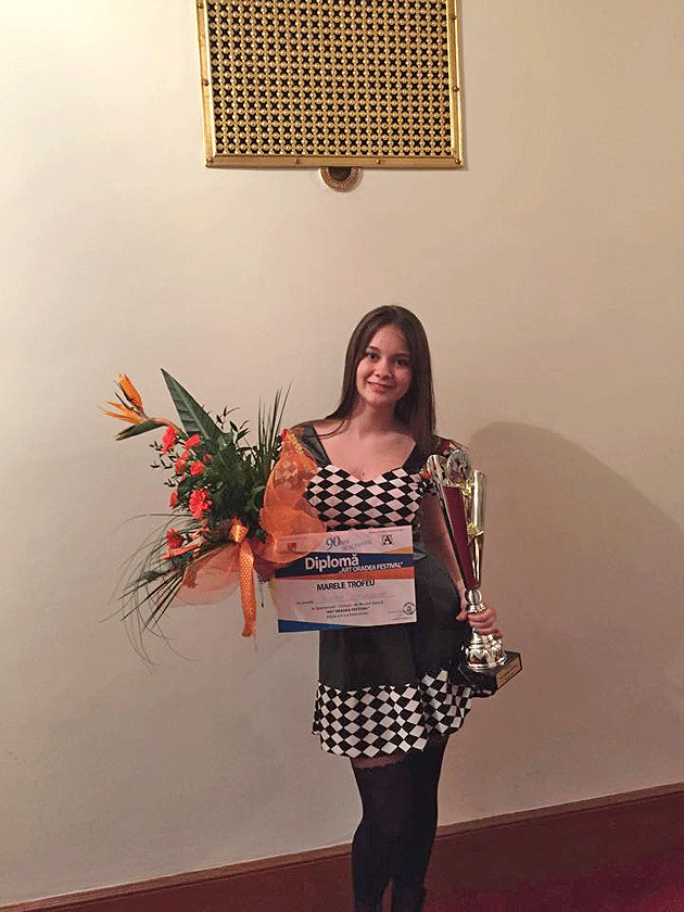 Tincuţa Fernea a câştigat trofeul Art Oradea Festival – 2015