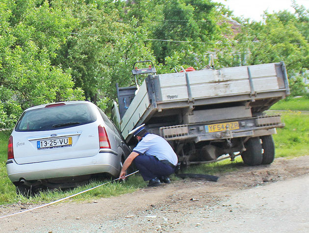 Accident produs de “stranieri” la Mădăras