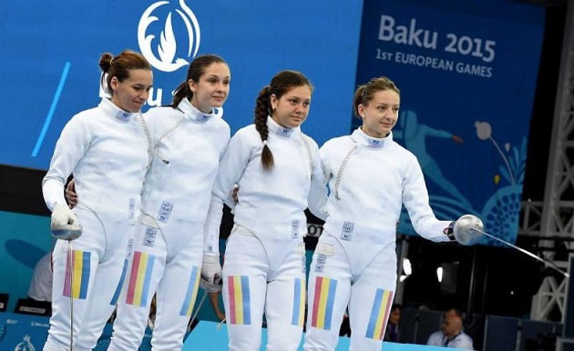 România a terminat pe locul doi în clasamentul pe medalii, în probele de scrimă, la Jocurile Europene Baku 2015