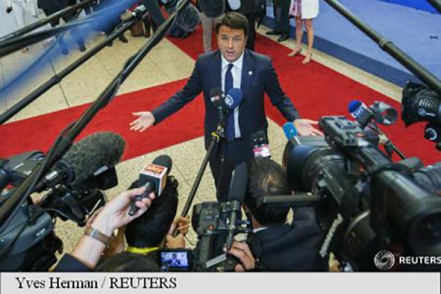 Acces de mânie al lui Matteo Renzi la summitul UE din cauza dezacordului privind cotele de imigranți