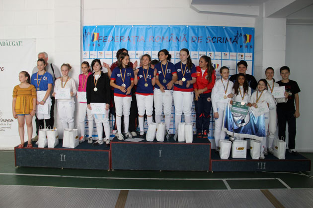 CS Satu Mare, vicecampioană naţională  la spadă 12-13 ani