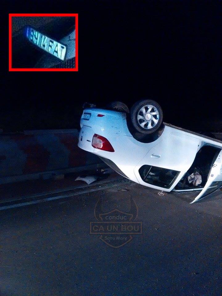 SĂTMĂREAN, la un pas să-şi OMOARE FIUL. S-a urcat BEAT la volan şi a FĂCUT accident cu MAŞINA în care se afla şi FIUL său