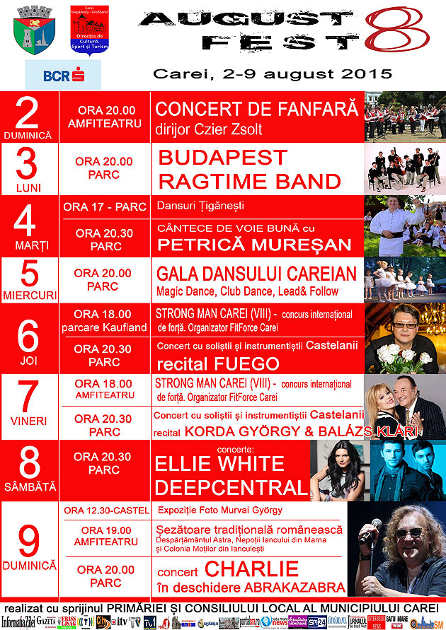 AugustFest, la ediţia a VIII-a la Carei