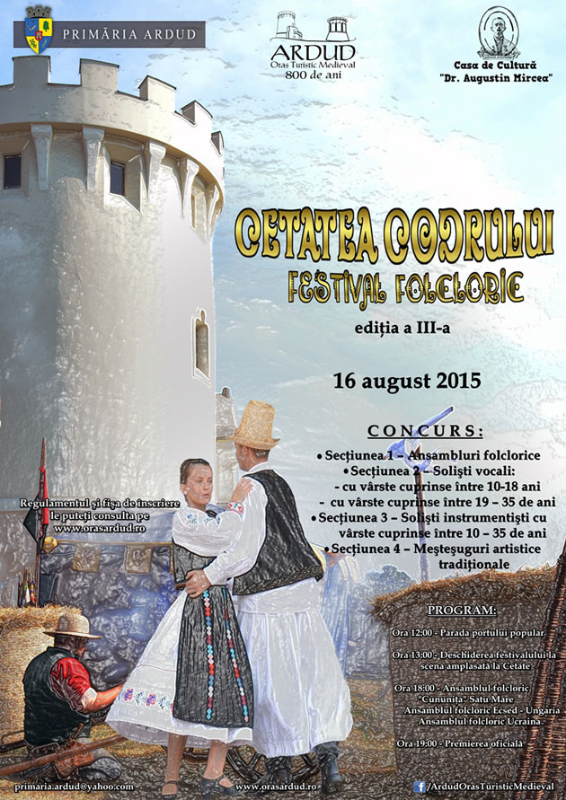 Festivalul folcloric “Cetatea Codrului” de la Ardud, la a III-a ediţie