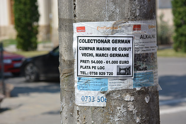 O ţeapă cusută cu aţă albă