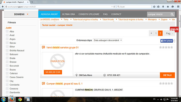 Sătmărenii îşi vând rinichii la mica publicitate