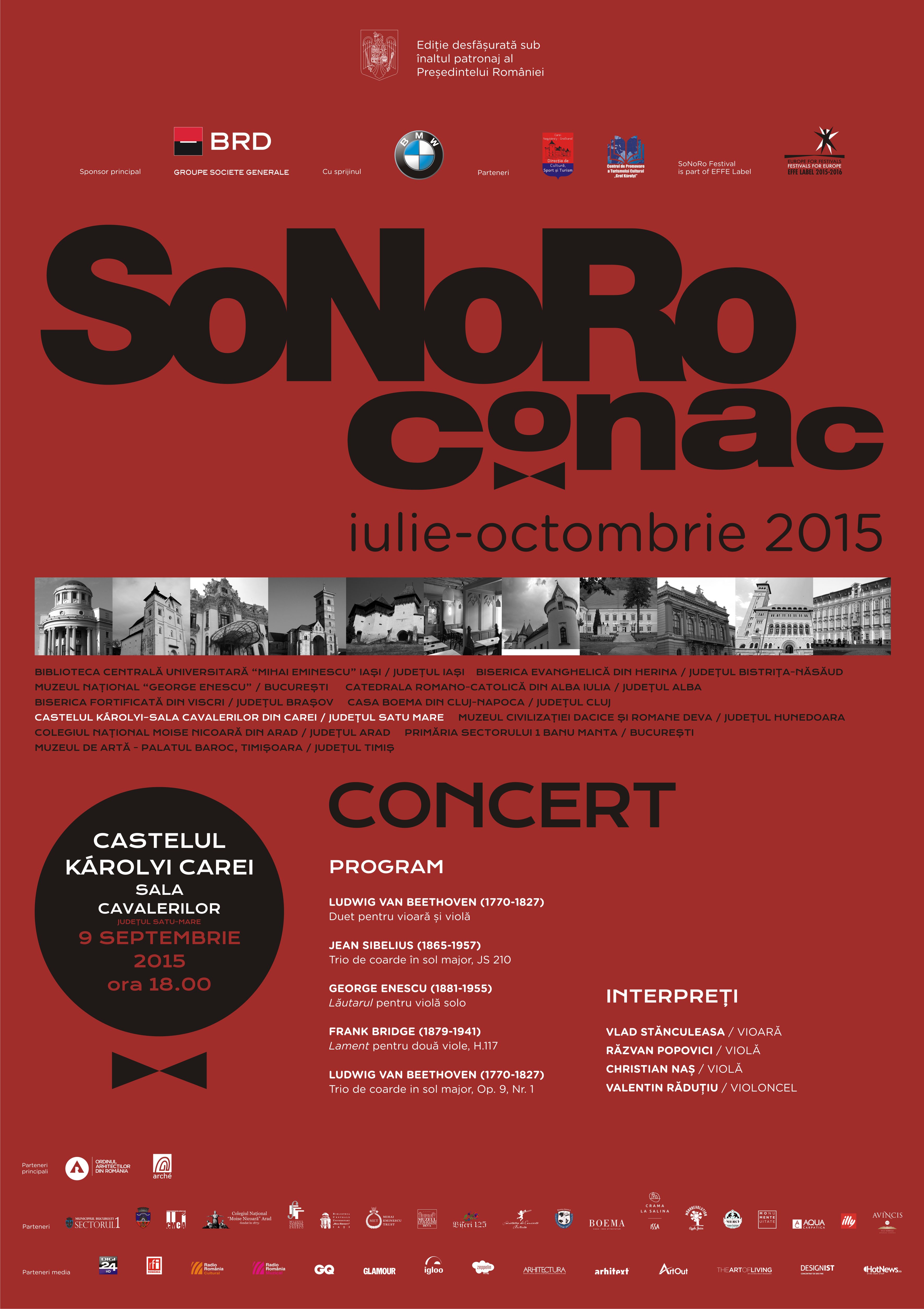 Concert SoNoRo Conac la Castelul Károliy din Carei