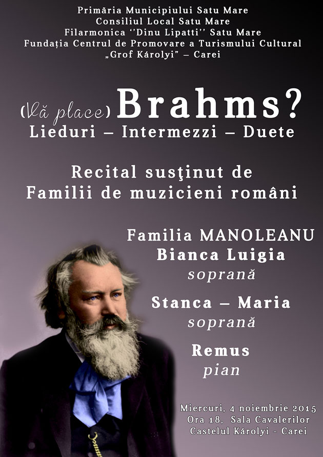 Recital al Familiei Manoleanu - “(Vă place) Brahms?” la  Carei