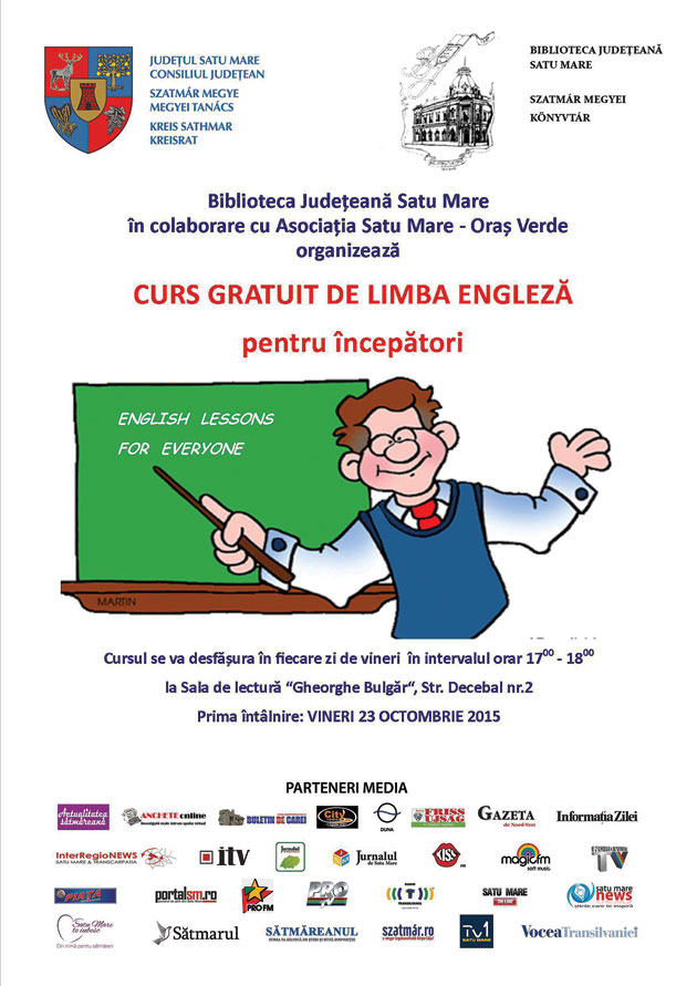 Cursuri gratuite de Limba engleză la Biblioteca Judeţeană