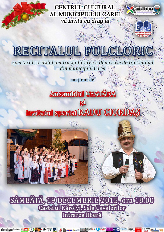 Spectacol folcloric, cu scop caritabil, la Carei