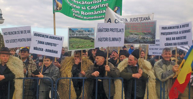 Mii de ciobani au protestat la Palatul Parlamentului
